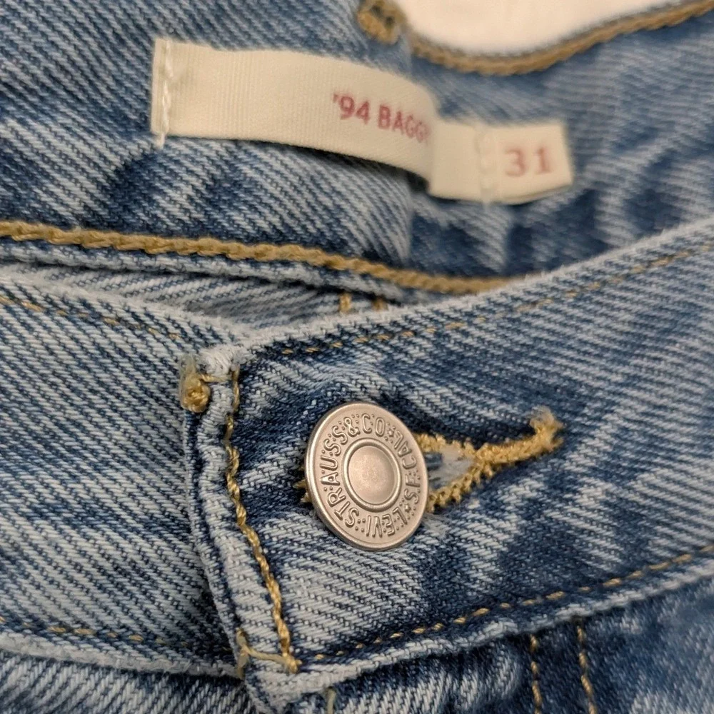 Levi's '94 Baggy Jeans Men's 35x31 Blue Light Wash Relaxed Skater Streetwear